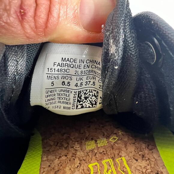 Converse Jack Purcell Sneakers Women's 6.5 Black Lace Up Running Shoes 151483C - Picture 10 of 10